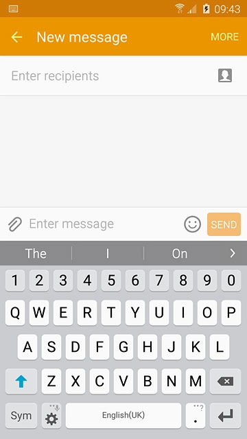 You can select a number of settings when keying in text.The following steps show you how to change writing language, turn on word suggestion and write text.The following steps require that you're writing text and that the keypad is visible.