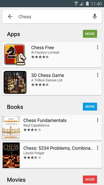 Press the required app.