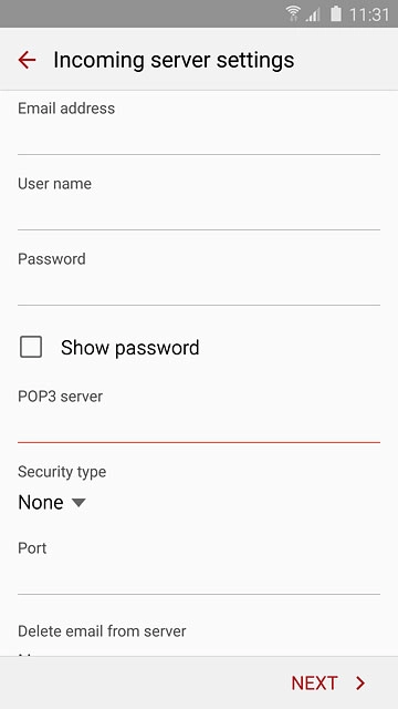 Press the drop down list below 