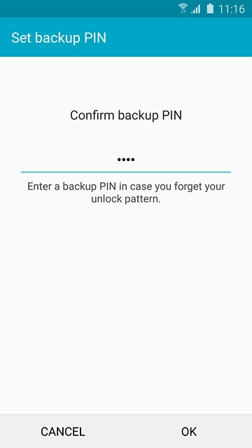 Key in the PIN again and press OK.