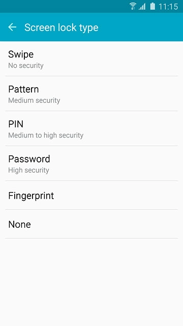 Press Fingerprint.Follow the instructions on the display to add a fingerprint.