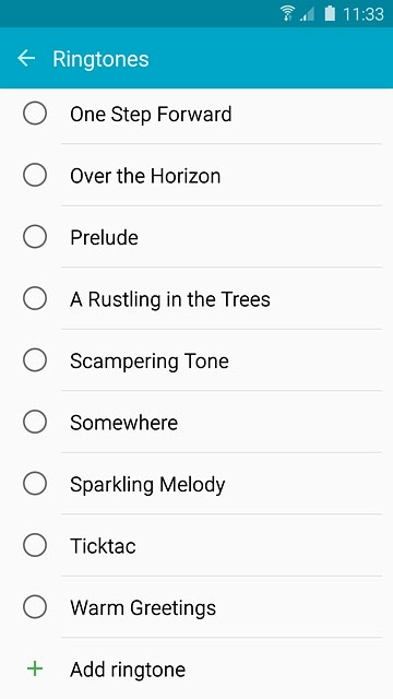To assign one of your own ring tones:Press Add ringtone.