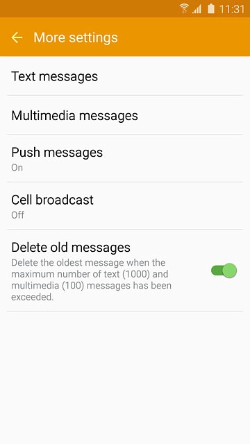 Press Text messages.