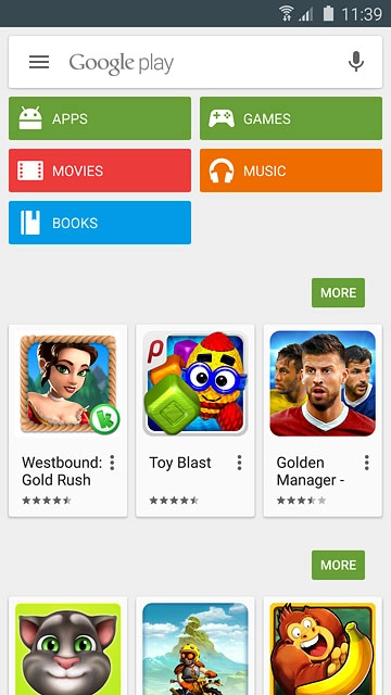 To search by name:Press Google play.
