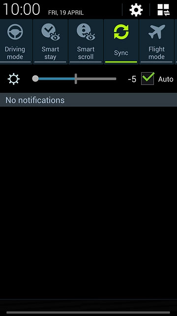 Slide your finger down the display starting from the top edge of your phone.Press Flight mode.