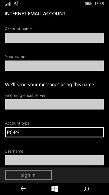Press the field below 