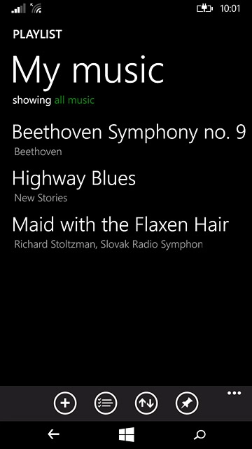 Go to the required audio file.Press the required audio file.