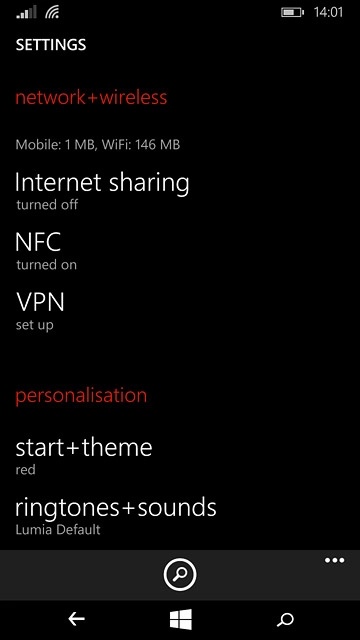 Press ringtones+sounds.