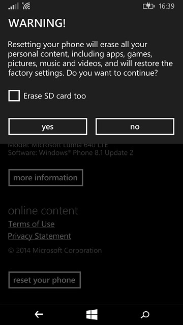 Press yes to accept.