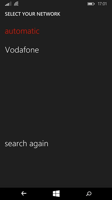 Press the required network.Your display will tell you if you've access to the network you've chosen.