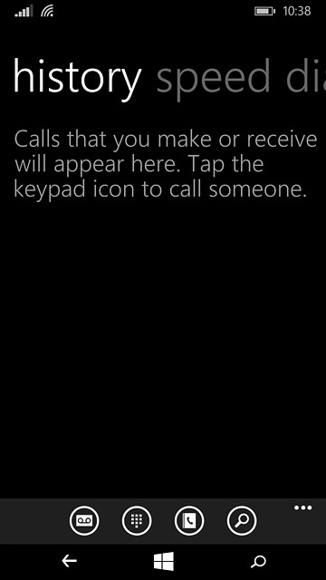 Press the keypad icon.