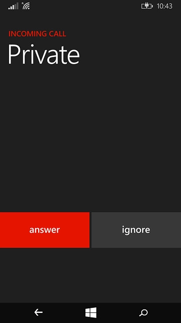 If the screen lock is turned on:Slide your finger up the display.Press ignore.