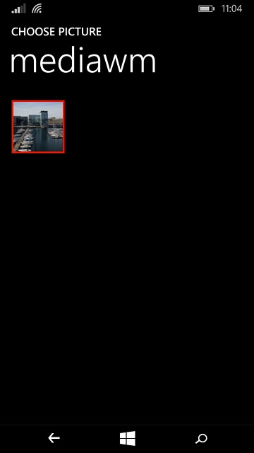 To use a saved picture:Go to the required folder.Press the required picture.