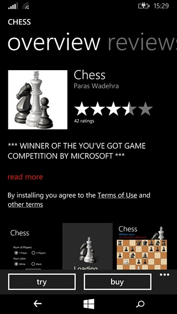 To buy an app:Press buy.