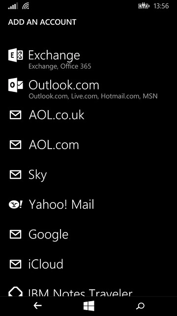 Press the required provider or advanced setup.