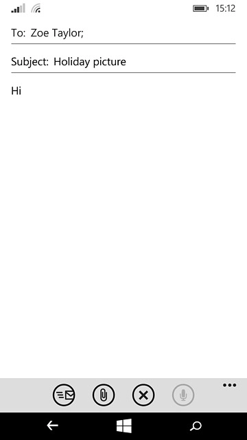 Press the attachment icon.Go to the required folder.