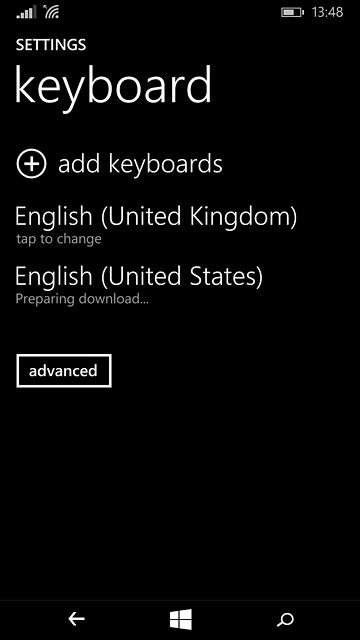 Press the required language.