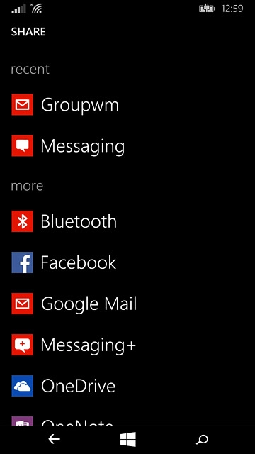 Press Bluetooth.Your phone now searches for devices and after a moment, a list of Bluetooth devices within range is displayed.