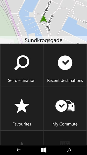 Press Set destination.