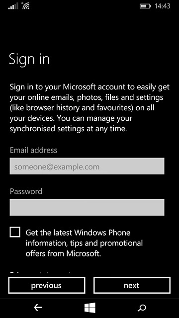Press the field below 