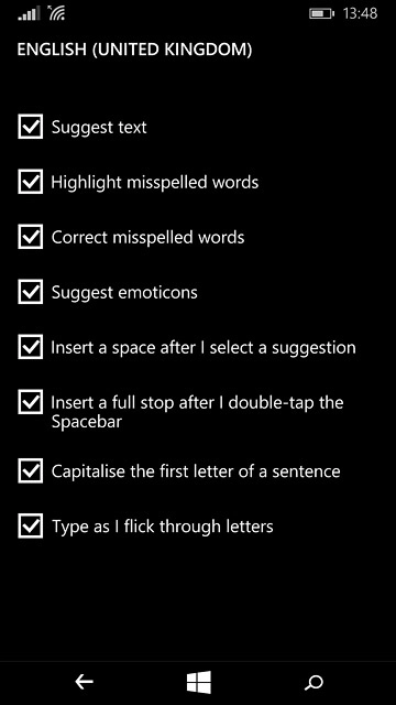 Press the home icon to save the settings and return to the home screen.