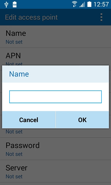 Key in Vodafone MMS and press OK.