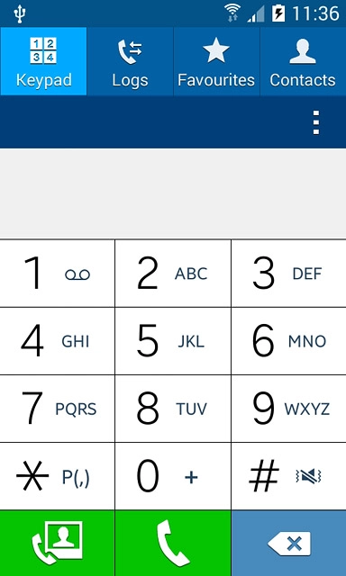 Press and hold 1 to call voicemail.
