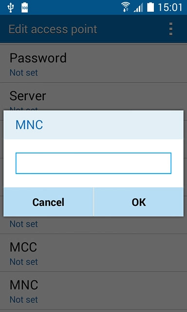 Key in 03 and press OK.