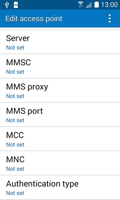 Press Authentication type.