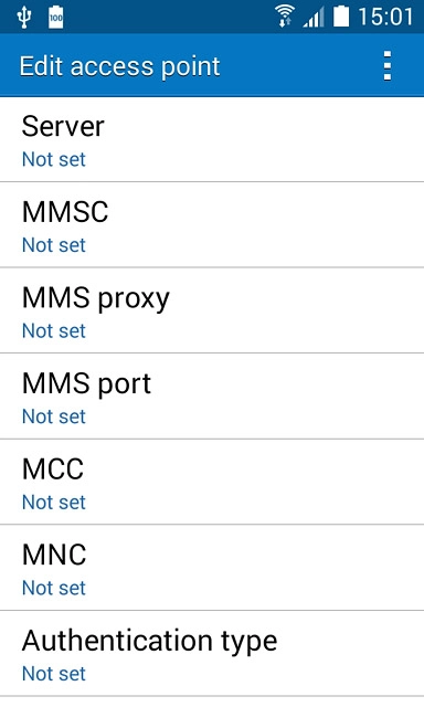 Press Authentication type.