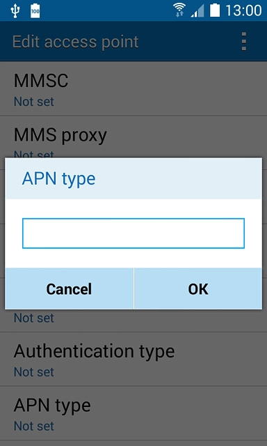 Key in mms and press OK.