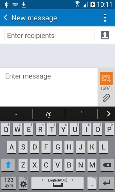 Press the letters to key in the required word.A number of words based on the letters you've keyed in are displayed.