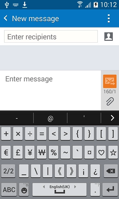 Press ABC to return to text input.