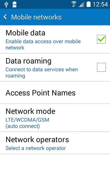 Press Access Point Names.