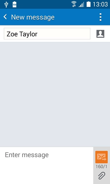 Press Enter message.Write the text for your picture message.