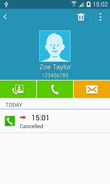 Press the call icon.