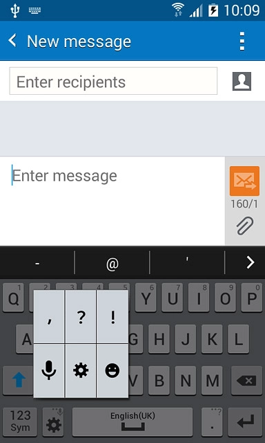 Press the settings icon.