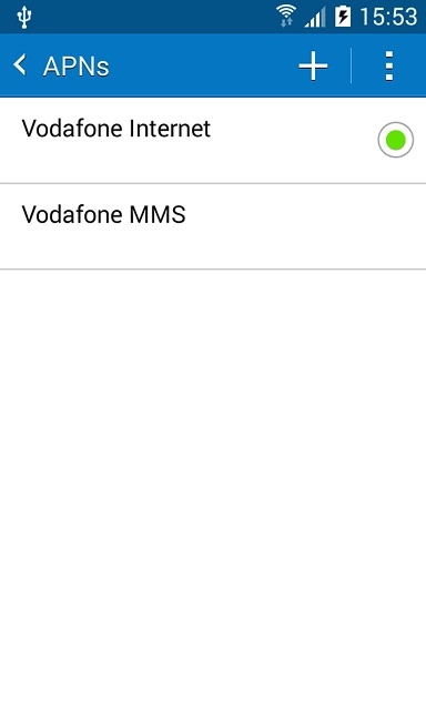 Press the new data connection icon.