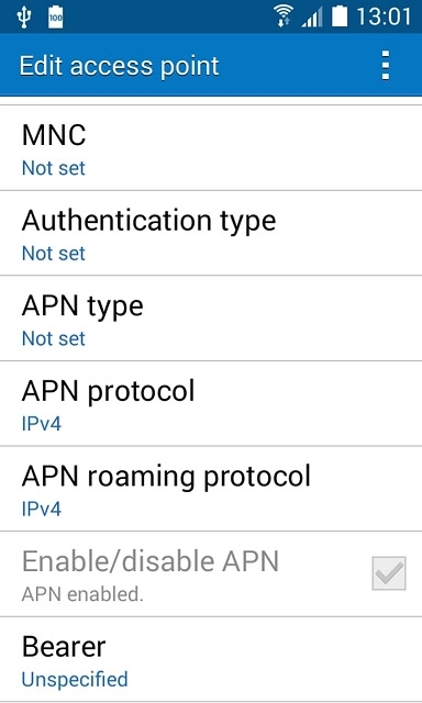 Press the menu icon.
