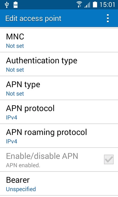 Press the menu icon.
