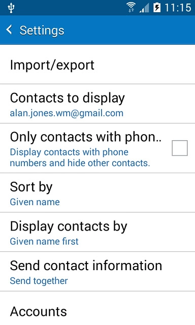 Press Import/export.