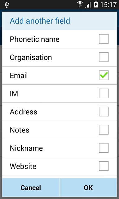 Press OK.Key in the required email address.