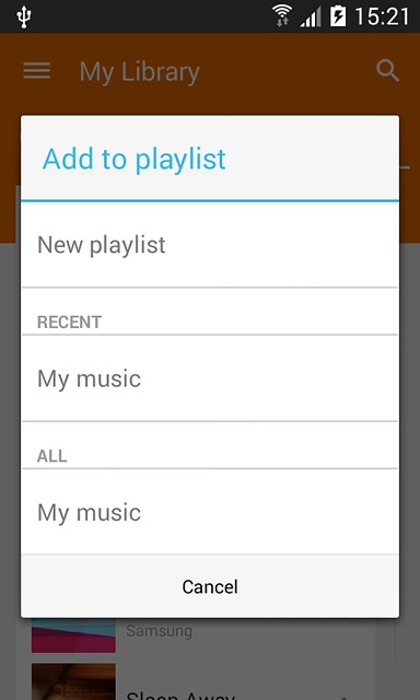 Press the required playlist.