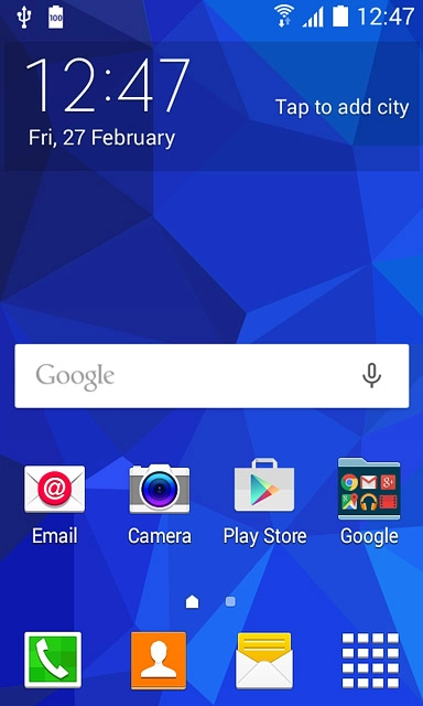 Press the message icon.