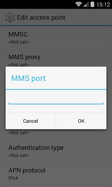 Key in 8080 and press OK.