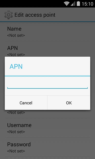 Key in live.vodafone.com and press OK.