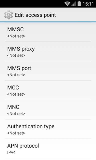 Press MMS proxy.