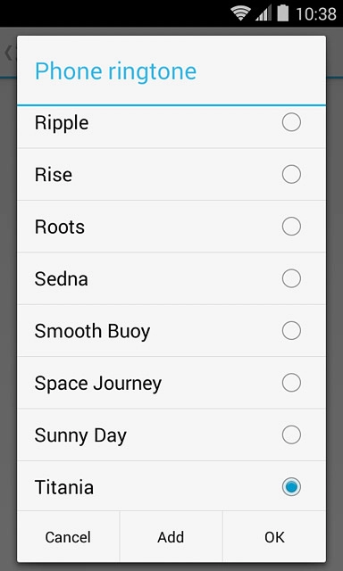 Press the different ring tones to listen to them.