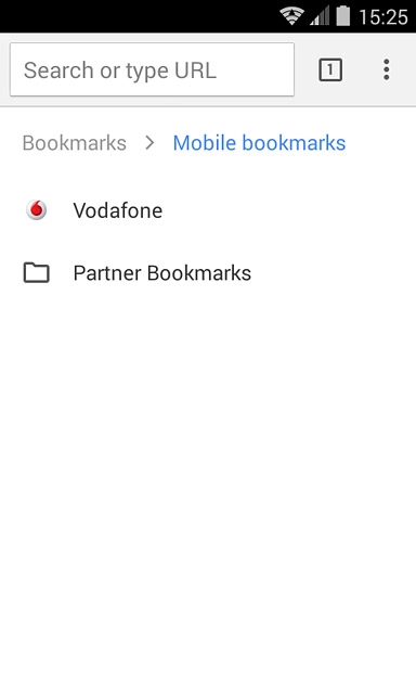 Press the required bookmark.