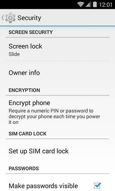 Press Set up SIM card lock.